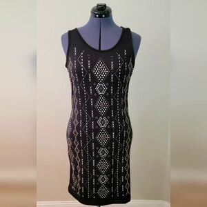 ROCK 47 Black and Gold Studded Tank Dress S